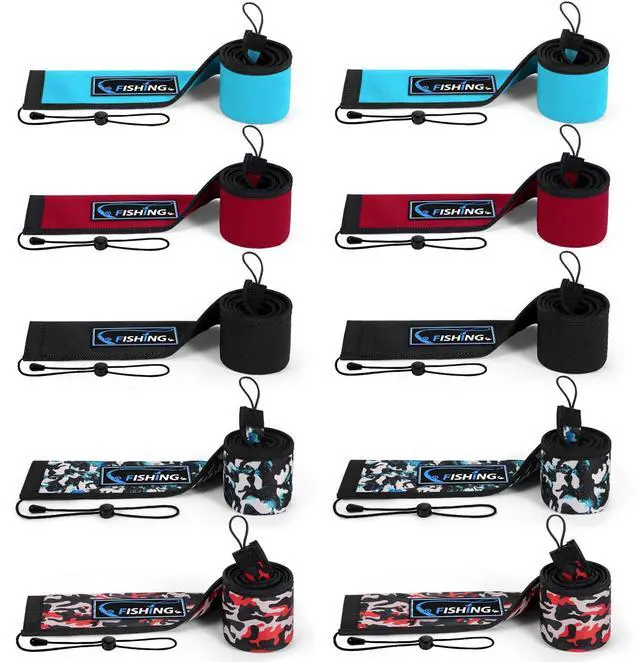 Main image of Neoprene Fishing Rod Sleeves for Casting, Spinning, Trolling Pole - Protective Cover Rod Sock with Hanging Loop & Lanyard- Floating, Puncture Resistant, Lightproof