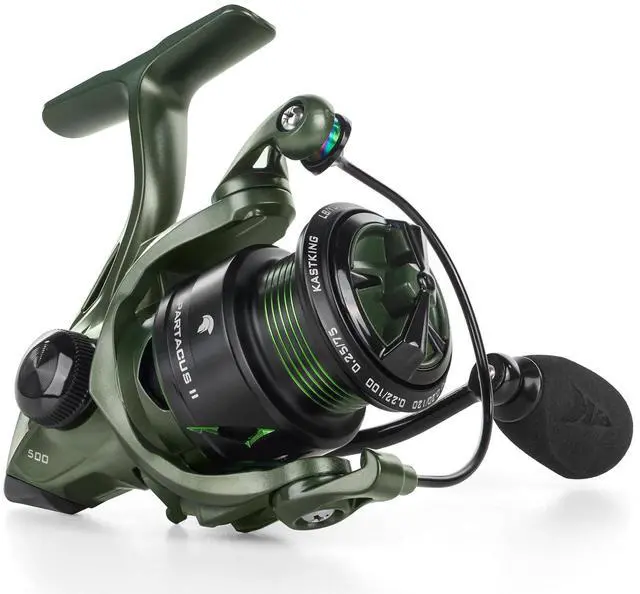 Main image of Spartacus II Spinning Reel Sealed Carbon Fiber 22LBs Max Drag 7+1 Stainless BB for Saltwater&Freshwater 5.2:1 Gear Ratio Size 500&1000 Perfect for Ice Fishing