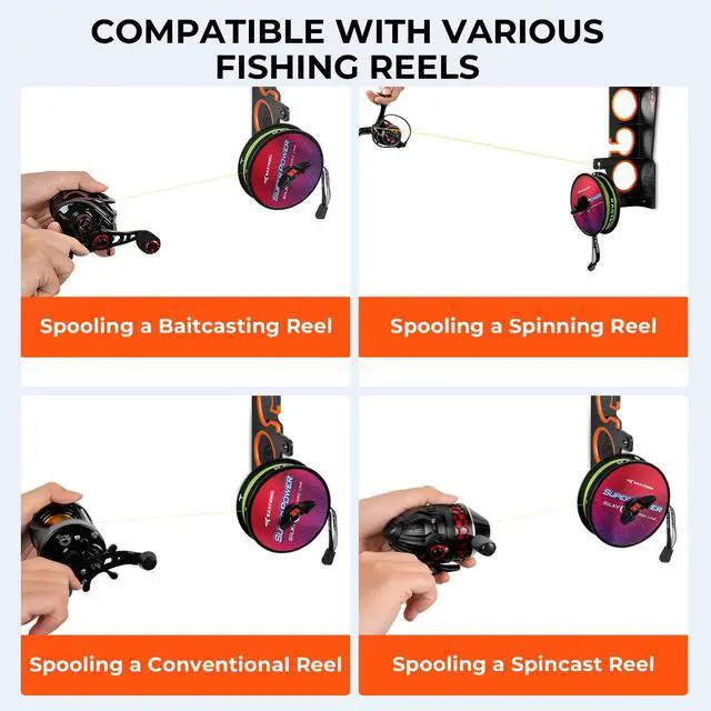 Alt view image 3 of 7 - SafeGuard LS Horizontal Fishing Rod Rack with Line Spooler Wall or Ceiling Mount, Holds 12 Rods & Combos, No-Twist Fishing Rod Holder with Spooler & Cutter (Spinning & Baitcasting)
