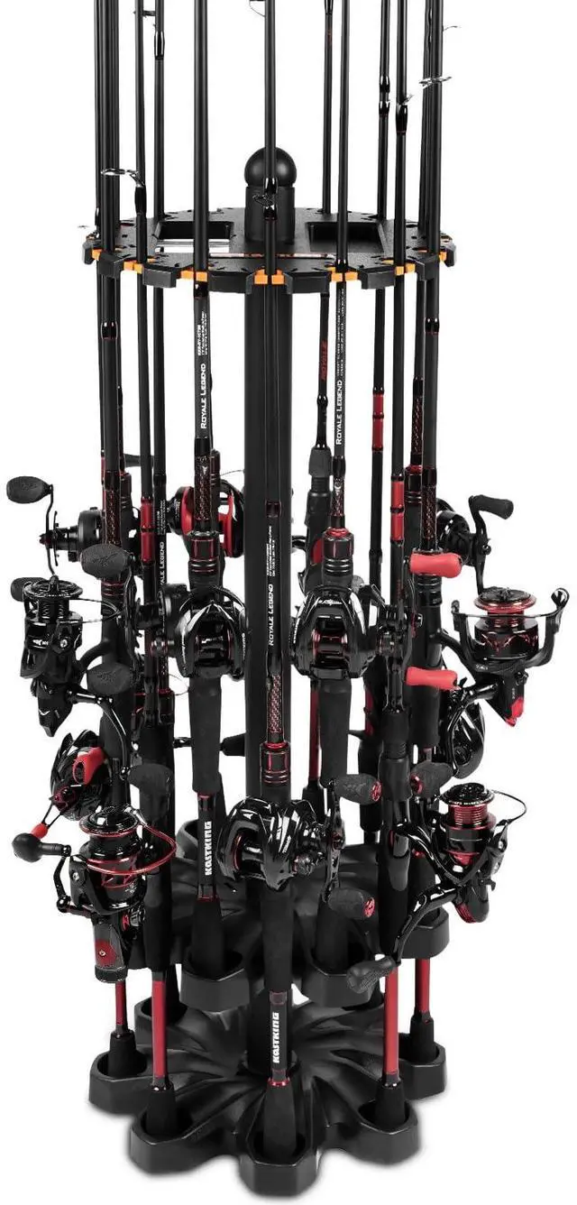 Main image of V16 Fishing Rod Holder for Garage, Floor Rack Holds Up to 16 Rods & Combos, Space-Saving Fishing Pole Organizer with Protective Foam, Durable ABS, Fishing Gear & Accessories Gift for Men