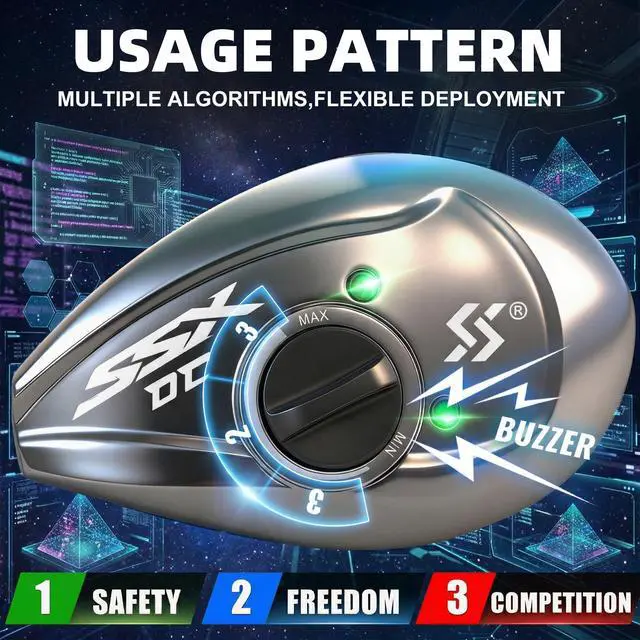 Alt view image 4 of 7 - Baitcasting Reel with Digital Anti-Backlash Control - Smart Computer Braking System, 7.2:1 Gear Ratio, 18.5LB Max Drag-Easy Casting Baitcaster for Beginners & Bass Anglers