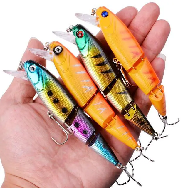 Alt view image 7 of 7 - Fishing Lures Kit Mixed Including Minnow Popper Crank Baits with Hooks for Saltwater Freshwater Trout Bass Salmon Fishing