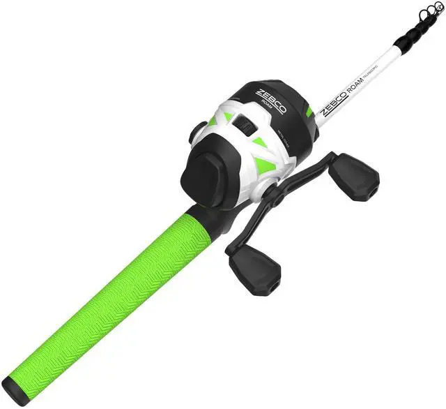 Main image of Roam Telescopic Fishing Rod and Spinning or Spincast Fishing Reel Combo, Durable 6-Foot Fiberglass Rod with ComfortGrip Handle, Pre-spooled with Cajun Fishing Line