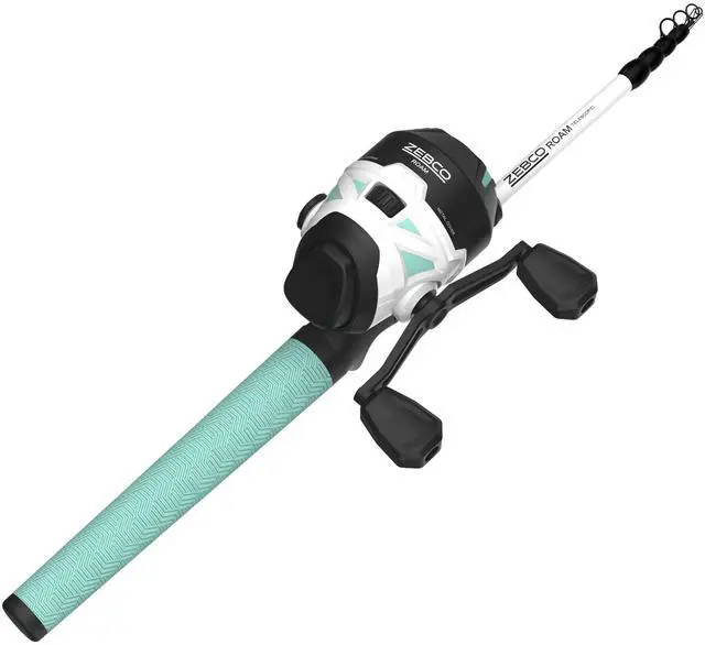 Main image of Roam Telescopic Fishing Rod and Spinning or Spincast Fishing Reel Combo, Durable 6-Foot Fiberglass Rod with ComfortGrip Handle, Pre-spooled with Cajun Fishing Line