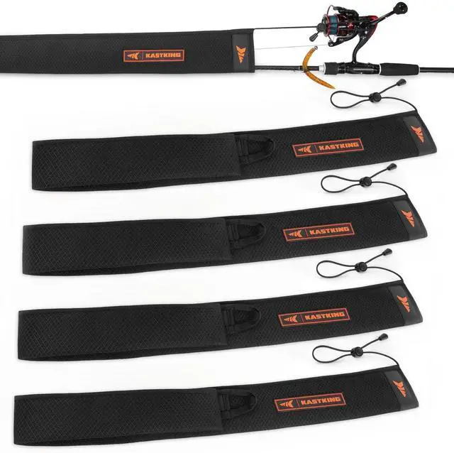 Main image of MeshGuard Rod Socks, Fishing Rod Sleeve, Neoprene Fishing Pole Sleeve, Fishing Rod Covers, Built-in Hanging Loop & Adjustable Lanyard, Fits Casting, Spinning, & Fly Rods