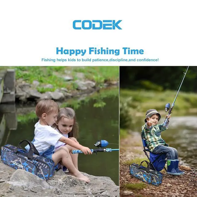 Alt view image 5 of 6 - Kids Fishing Pole Set with Full Starter Kits 2 Set Portable Telescopic Fishing Rod and Spincast Reel Cambos with a Fishing Net and 2 Buckets for Boys Girls and Youth