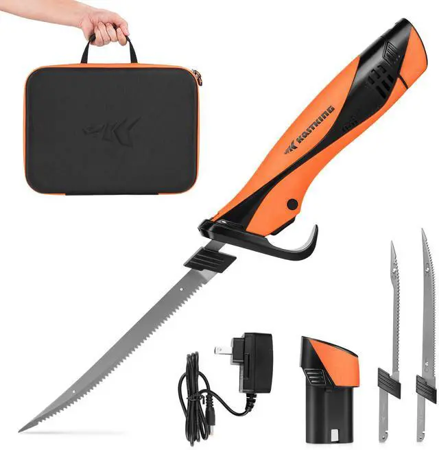 Main image of Speed Demon Pro Lithium-ion Electric Fillet Knife - Cordless Rechargeable Fishing Knife with 2 Blades, High Torque Motor with Extended Battery Life, Ergonomic Handle and Custom Carry Case