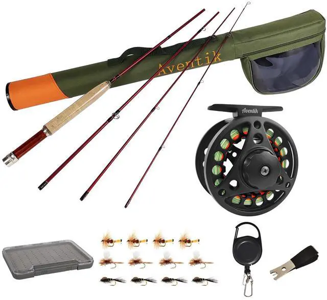 Main image of Aventik Extreme Fly Fishing Combo Kit 0/1/2/3/4/5/6 Weight Starter Fly Fishing Rod and Reel Kit Outfit with One Travel Case