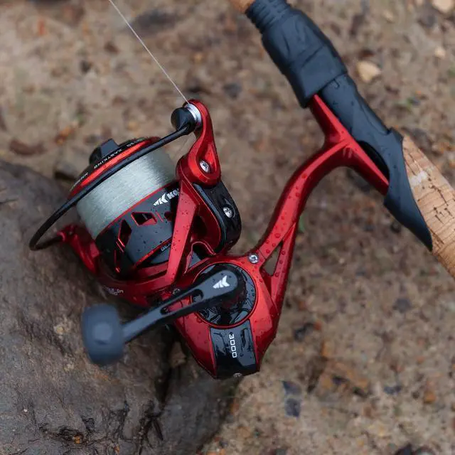 Alt view image 5 of 7 - Royale Legend Fishing Reel - 5.2:1/6.2:1 Gear Ratio Spinning Reel, Up to 22 Lbs of Carbon Drag, 5+1/7+1 Stainless Steel Ball Bearings, Graphite Frame, Asymmetric Spinning Reel Rotor Design