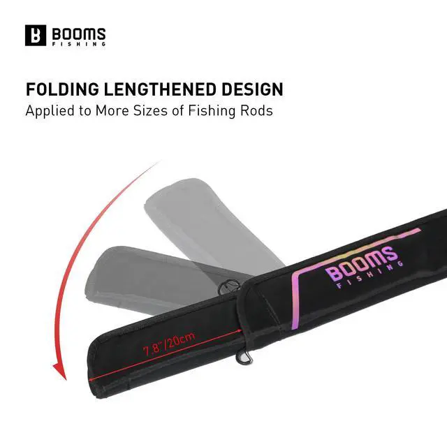 Alt view image 2 of 6 - PB4 4.4ft~5ft Fishing Rod and Reel Case, Portable Folded Fishing Pole Case, 0.6ft/8" Extended Design Fishing Spinning Rod Bag, Store Up to 2~3 Fishing Rods and Reels, 52"~60"
