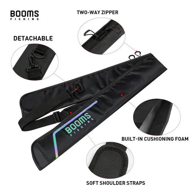 Alt view image 4 of 7 - PB3 6.3ft~7ft Expandable Fishing Rod Carry Case (Rod-Only, No Reel Space) Portable Foldable Rod Bag with Padded Protection & Two-Way Zippers, Store Up to 2~3 Fishing Poles