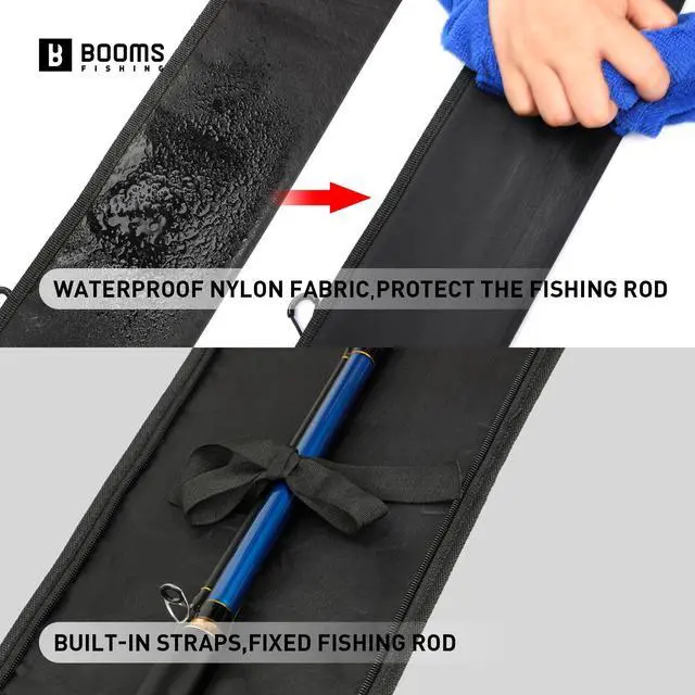 Alt view image 6 of 7 - PB3 6.3ft~7ft Expandable Fishing Rod Carry Case (Rod-Only, No Reel Space) Portable Foldable Rod Bag with Padded Protection & Two-Way Zippers, Store Up to 2~3 Fishing Poles