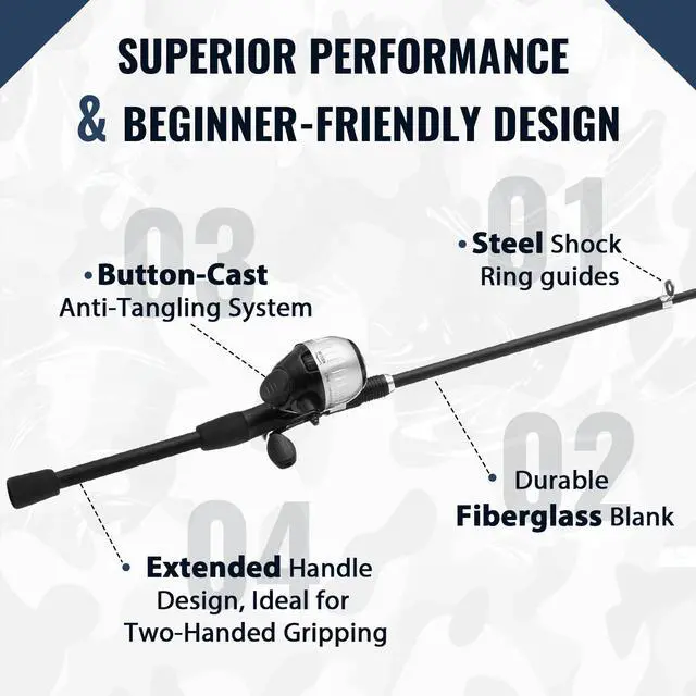 Alt view image 3 of 6 - Kids Fishing Pole, Youth Fishing Rod and Reel Combo - Telescopic Portable Fishing Pole with Tackle Box Bag Starter Anglers Set, Fishing Gear Kit for Boys Girls Teens Age 5-18 and Beginners