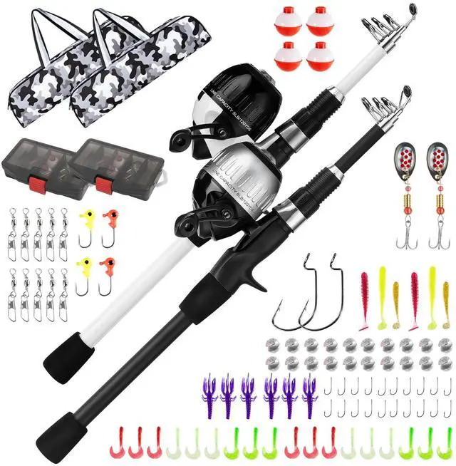Main image of Kids Fishing Pole, Youth Fishing Rod and Reel Combo - Telescopic Portable Fishing Pole with Tackle Box Bag Starter Anglers Set, Fishing Gear Kit for Boys Girls Teens Age 5-18 and Beginners