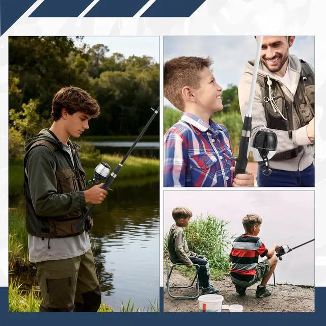 Alt view image 6 of 6 - Kids Fishing Pole, Youth Fishing Rod and Reel Combo - Telescopic Portable Fishing Pole with Tackle Box Bag Starter Anglers Set, Fishing Gear Kit for Boys Girls Teens Age 5-18 and Beginners