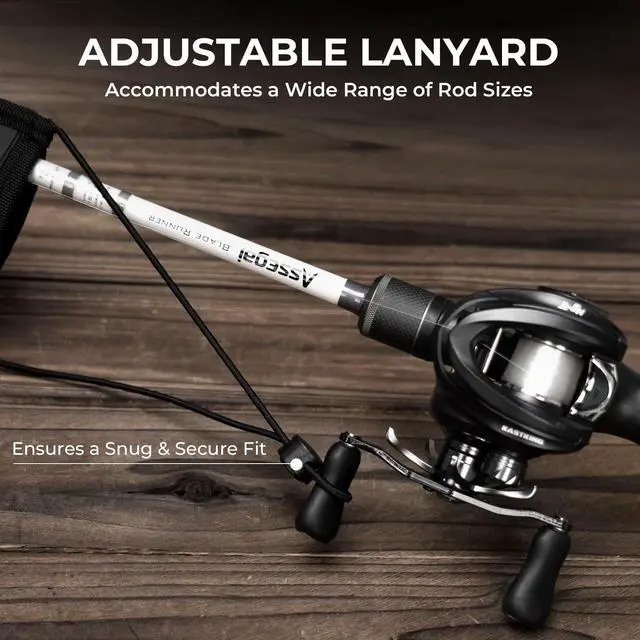 Alt view image 6 of 7 - MeshGuard Rod Socks, Fishing Rod Sleeve, Neoprene Fishing Pole Sleeve, Fishing Rod Covers, Built-in Hanging Loop & Adjustable Lanyard, Fits Casting, Spinning, & Fly Rods