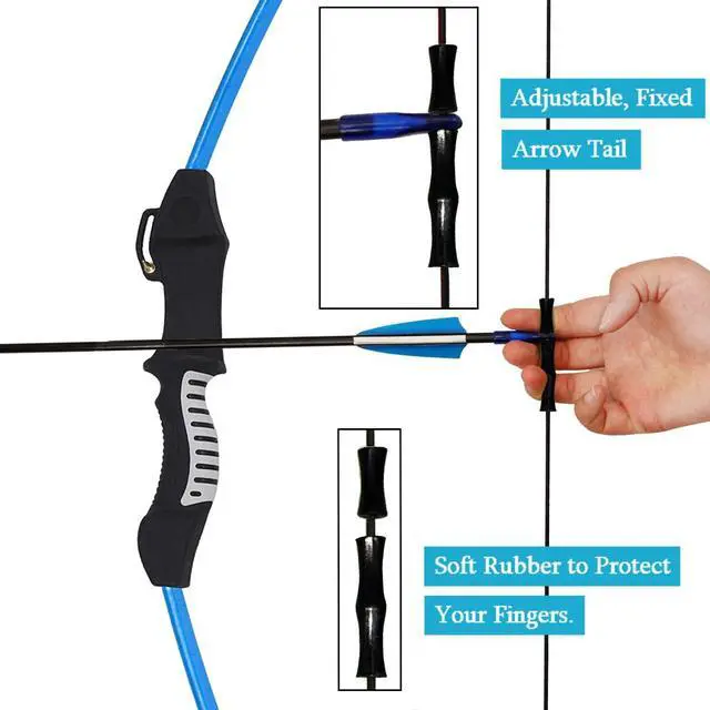 Alt view image 4 of 7 - 45" Youth Bow and Arrows Set for Kids 8-12 Teens Recurve Archery Beginner Gift Longbow Kit, Outdoor Hunting Play Gift, 9 Arrows, 4 Target Face for Backyard Game Age 12-14 14-16