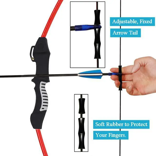 Alt view image 4 of 7 - 45" Youth Bow and Arrows Set for Kids 8-12 Teens Recurve Archery Beginner Gift Longbow Kit, Outdoor Hunting Play Gift, 9 Arrows, 4 Target Face for Backyard Game Age 12-14 14-16