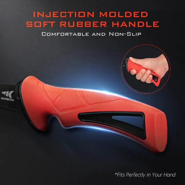 Alt view image 5 of 6 - Intimidator Bait Knife and Filet Knives, Ultra-Sharp G4116 German Stainless-Steel Blades, Fresh or Saltwater, Non-Slip Handle, Durable Storage Bag, and Honing Rod, Fishing Gear and Gifts for Men