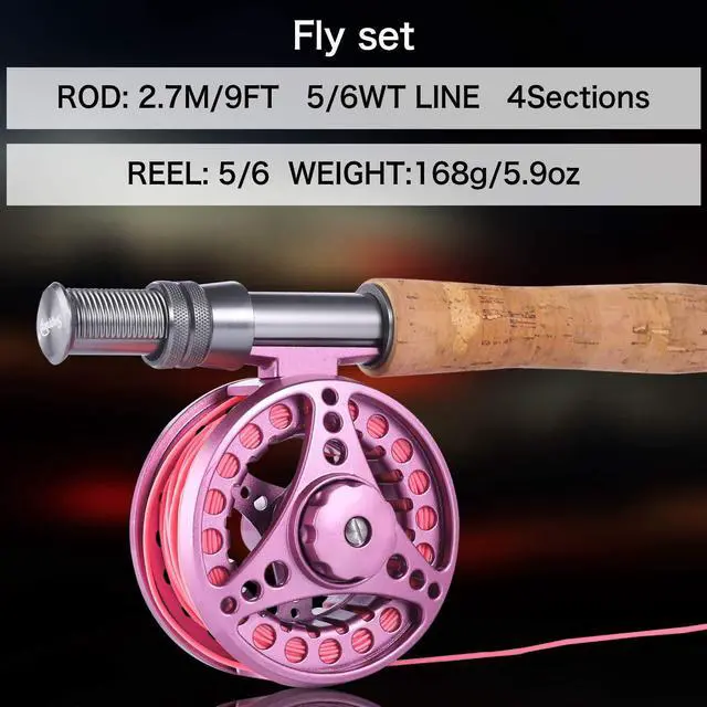 Alt view image 4 of 7 - Fly Fishing Rod Reel Combos with Lightweight Portable Fly Rod and CNC-machined Aluminum Alloy Fly Reel,Fly Fishing Complete Starter Package