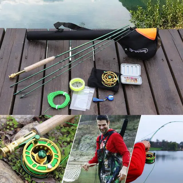 Alt view image 6 of 7 - Fly Fishing Rod Reel Combos with Lightweight Portable Fly Rod and CNC-machined Aluminum Alloy Fly Reel,Fly Fishing Complete Starter Package