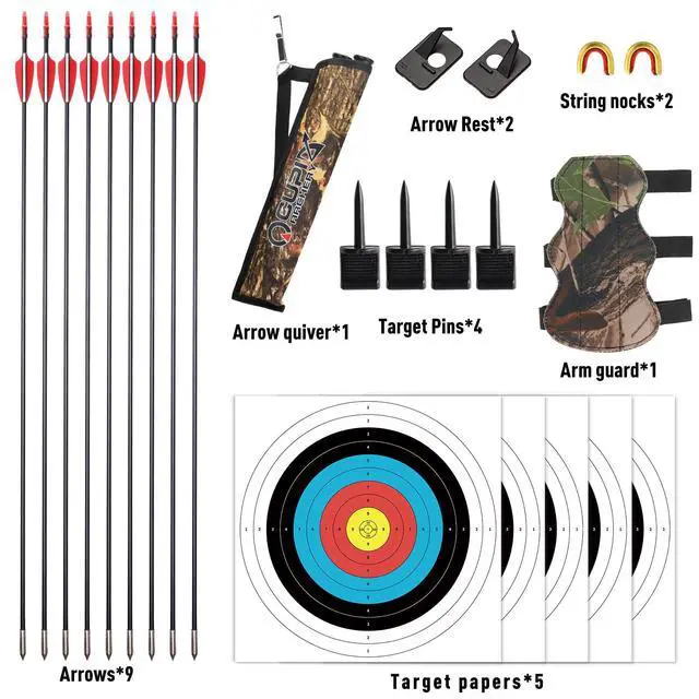Alt view image 4 of 6 - Archery Recurve Bow and Arrow Set for Adults/Youth/Teens Beginners | Left & Right Handed, 20/30/40lbs, Beginners, Target Practicing, Archery