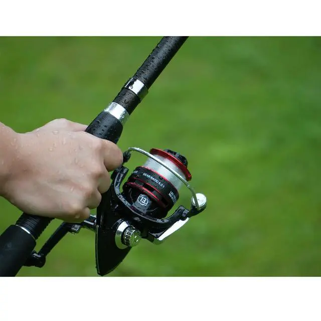 Alt view image 4 of 6 - Fishing Pole Combo Set,2.1m/6.89ft 2PCS Collapsible Rods 2PCS Spinning Reels Lures Set Carrier Bag Carbon Fiber Telescopic Fishing Rods Sea Saltwater Freshwater Kit Fishing Rod Reel Combos