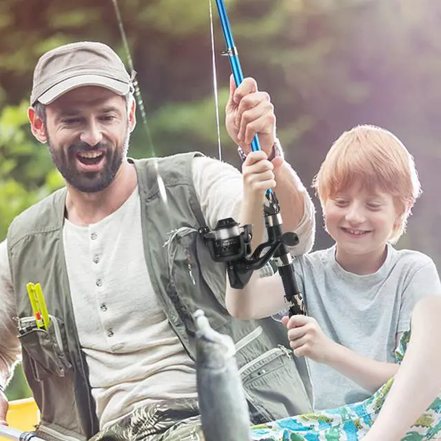 Alt view image 7 of 7 - Fishing Rod Reel Combos Collapsible Fishing Rod Kit, 2PCS Telescopic Fishing Pole+2PCS Spinning Reels+Lures Hooks+Tackle Bag+Fishing Accessories Full Combo for Kids Youth