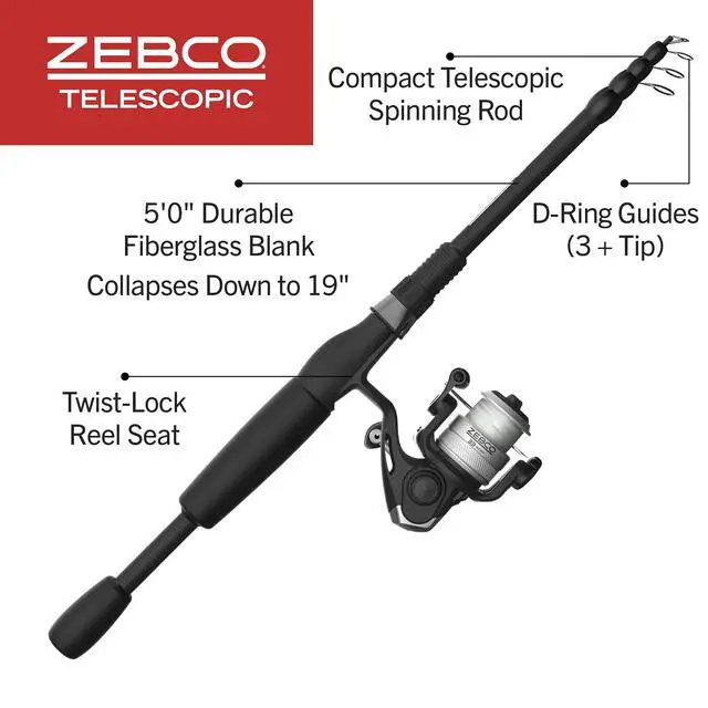 Alt view image 2 of 7 - 33 Spinning Reel and Telescopic Fishing Rod Combo