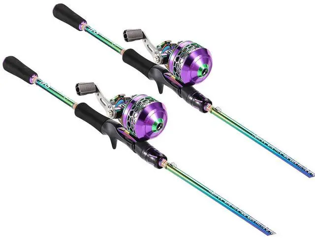 Main image of Fishing Reel Rod Combo, Two Pieces Colorful Poratble Light Weight Casting Rod with Spincast Fishing Reel for Freshwater