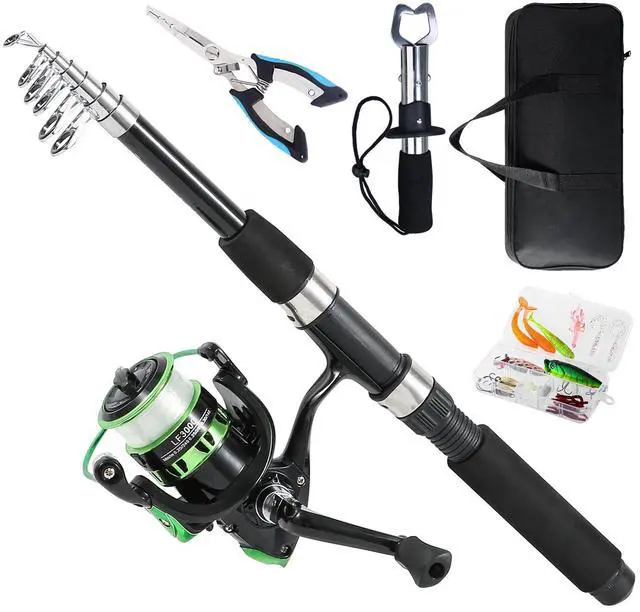 Main image of Fishing Rod, 6.9ft Telescopic Fishing Rod and Reel Combo with Fishing Pliers and Lip Gripper Fishing Equipment, 5.2:1 Pre-Loaded Spinning Reel Combo Set Fishing Pole