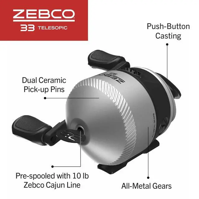 Alt view image 5 of 7 - 33 Spinning Reel and Telescopic Fishing Rod Combo
