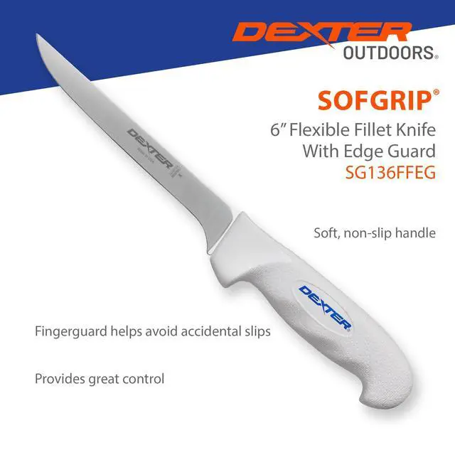 Alt view image 5 of 7 - 6" SOFGRIP Fillet Knife | Includes Edge Guard | High-Carbon American Stainless Steel Blade | Resists Corrosion | Comfortable, Slip-Resistant Handle | Made in USA