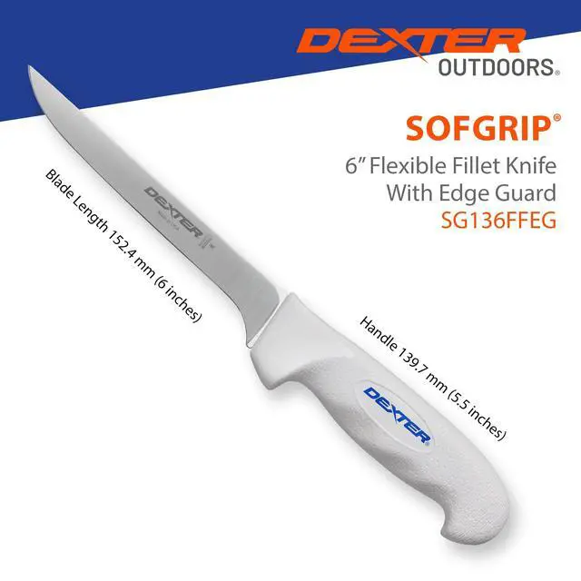 Alt view image 6 of 7 - 6" SOFGRIP Fillet Knife | Includes Edge Guard | High-Carbon American Stainless Steel Blade | Resists Corrosion | Comfortable, Slip-Resistant Handle | Made in USA
