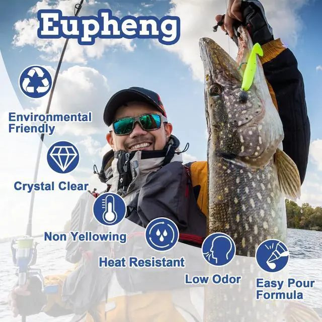 Alt view image 4 of 6 - PlastiCatch Series Plastisol Fishing Lure Making Plastic Rubber, Crystal Clear, Low Odor, Non Yellowing Medium Formula for DIY Fishing Lures