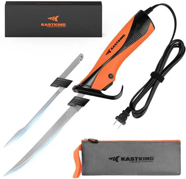 Main image of Speed Demon 110v Electric Fillet Knife, Precision Cut with High Torque Motor, ETL Certified Safety, Balanced Lightweight Handle, 2 Sets of Stainless-steel Blades