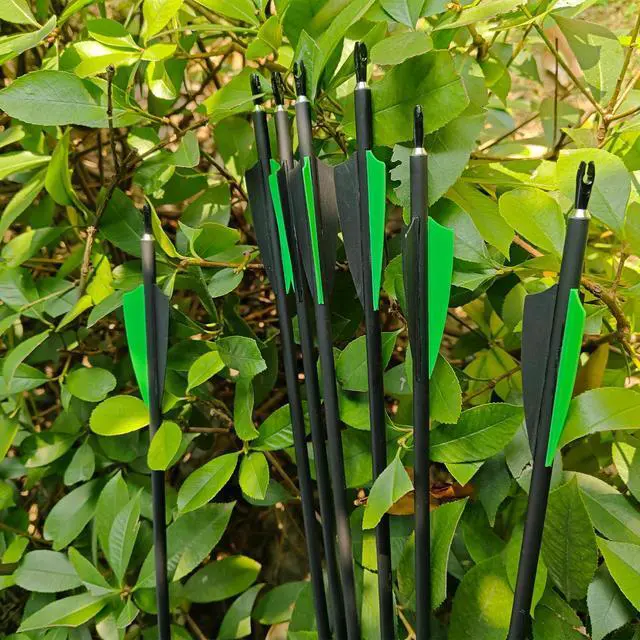 Alt view image 4 of 7 - Arrow Shaft for DIY Arrow with Nocks | Archery Bow Arrow Hunting Target Practice Arrow, Bamboo Shafts & Wooden Shafts /12Pcs & 24Pcs Carbon Shafts