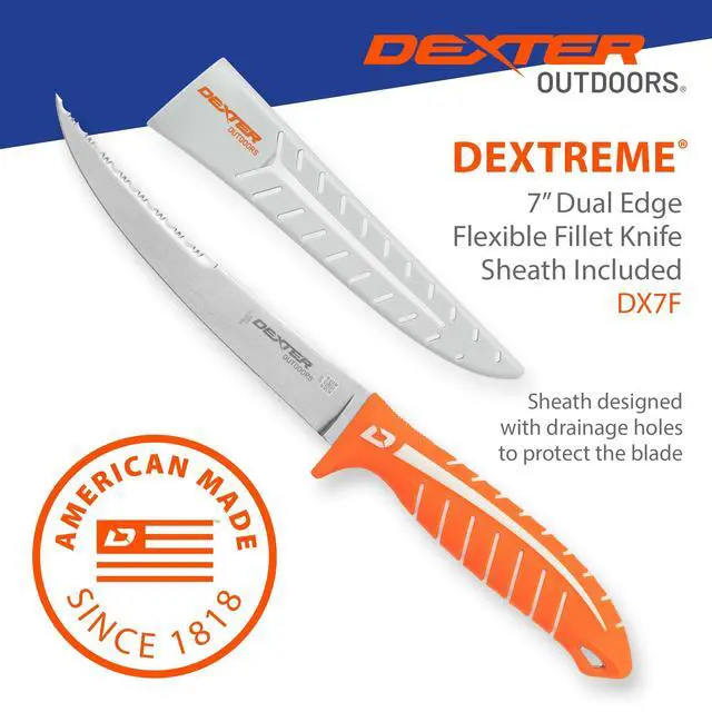 Alt view image 3 of 7 - Dextreme Dual Edge 7" Flexible Fillet Knife | Includes Sheath