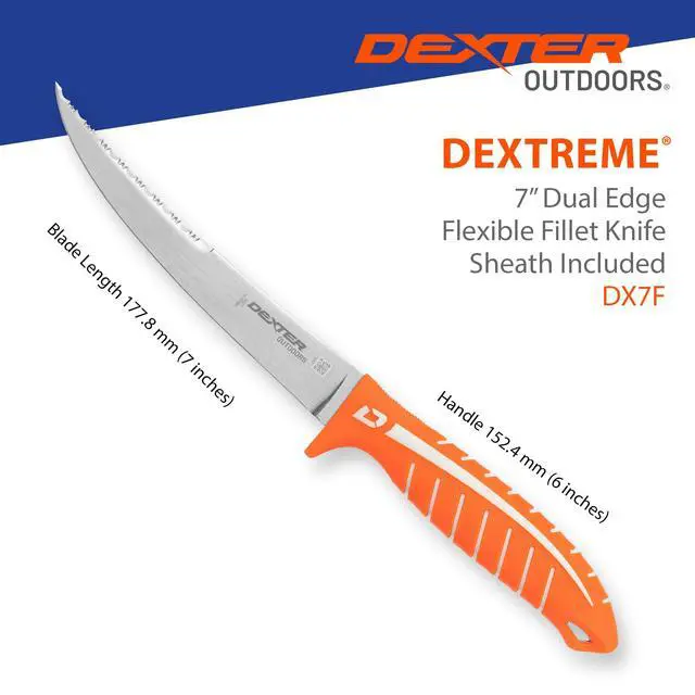 Alt view image 6 of 7 - Dextreme Dual Edge 7" Flexible Fillet Knife | Includes Sheath