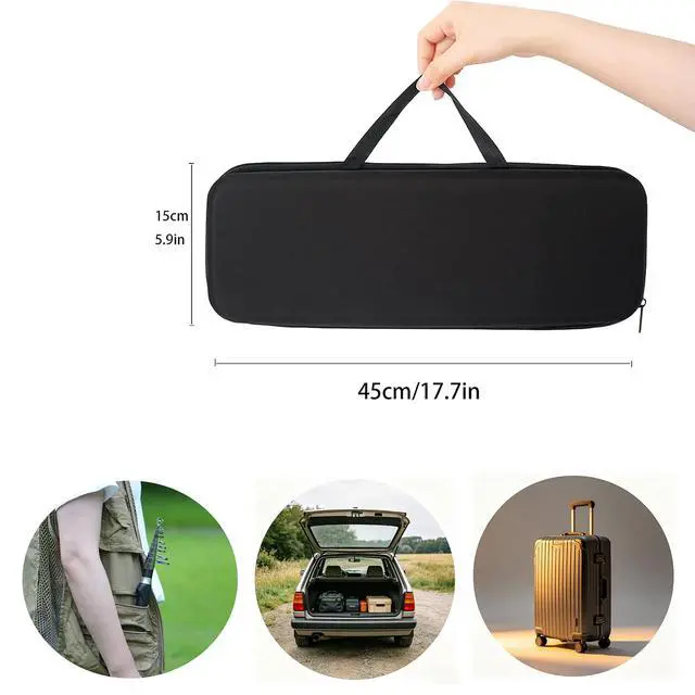Alt view image 6 of 6 - Fishing Pole Combo Set,2.1m/6.89ft 2PCS Collapsible Rods 2PCS Spinning Reels Lures Set Carrier Bag Carbon Fiber Telescopic Fishing Rods Sea Saltwater Freshwater Kit Fishing Rod Reel Combos