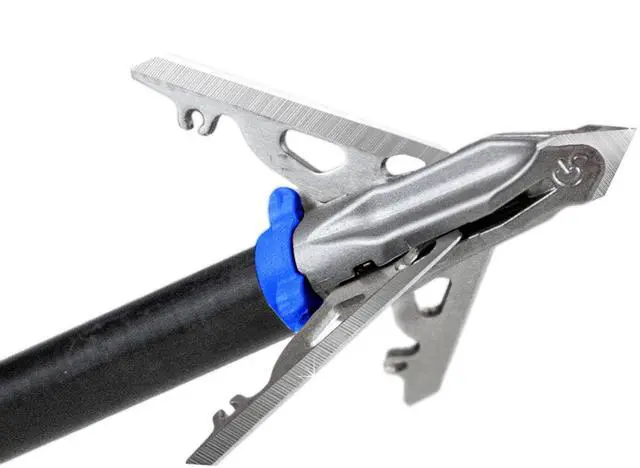 Alt view image 3 of 6 - G5 Deadmeat V2 Expandable 3-Blade Broadheads | 3-Pack | 100/125 Grains | Razor Sharp 1.5" Cutting Diameter Mechanical Blades | Screw in | Compound & Recurve Compatible | 1 BMP Practice Tip Included
