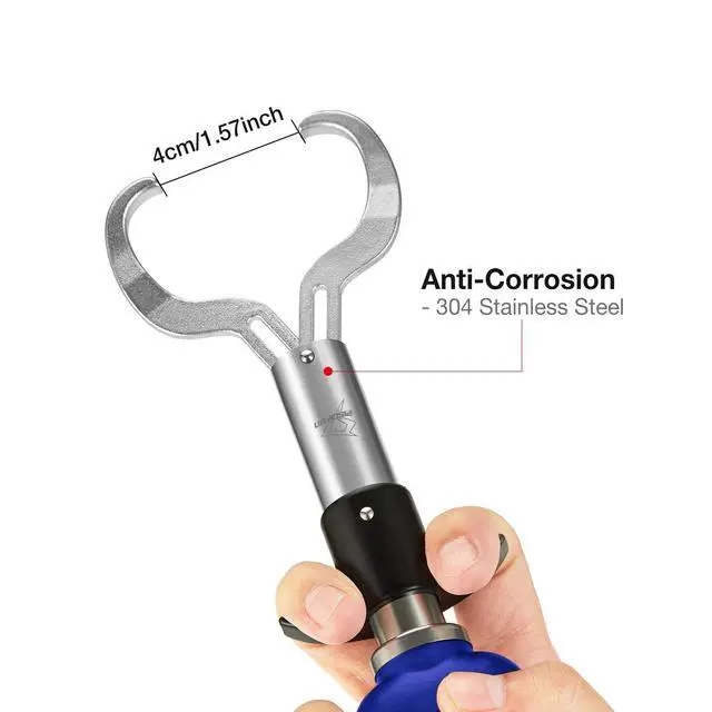 Alt view image 3 of 7 - Fish Gripper with Digital Fish Scale, Memory Function Fishing Scale, Save Up to Most 10 Set of Weight, Saltwater-Resistant, Portable Stainless Steel Fish Lip Gripper, Fishing Gear Gift