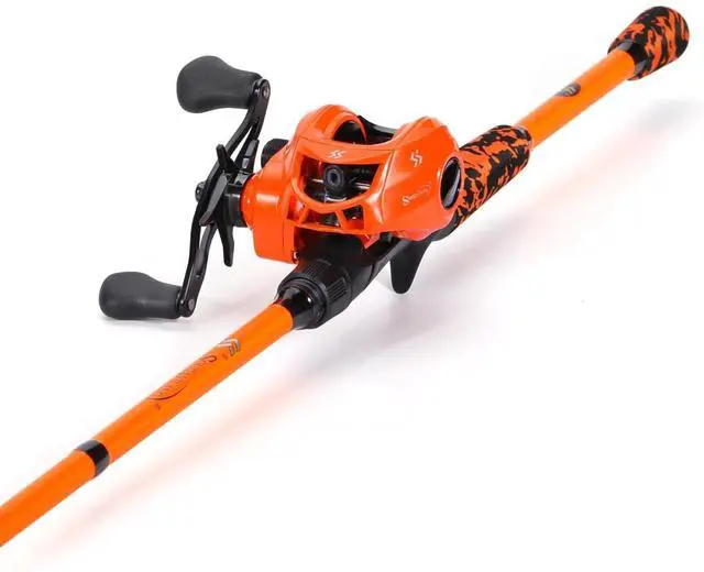 Main image of Baitcaster Combo, IM7 Graphite 2Pc Blank Rods,M/MH Power,EVA Handle & Stainless Steel Guides7.1:1 Gear Ratio, 18LB Drag for Bass, Walleye, Pike