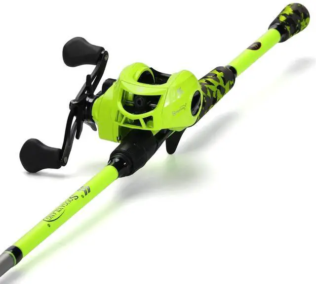Main image of Baitcaster Combo, IM7 Graphite 2Pc Blank Rods,M/MH Power,EVA Handle & Stainless Steel Guides7.1:1 Gear Ratio, 18LB Drag for Bass, Walleye, Pike