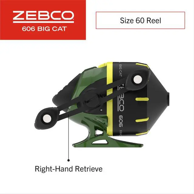 Alt view image 3 of 7 - 606 Big Cat Spincast Reel and Fishing Rod Combo, 7-Foot 2-Piece Telescopic Rod, Medium-Heavy Power, Size 60 Reel, 11-Piece Eagle Claw Tackle Kit