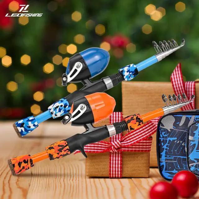 Alt view image 7 of 7 - 2 Set Kids Fishing Pole Set with Full Starter Kits Portable Telescopic Fishing Rod and Reel Cambos with All The Necessary Fishing Kits for Boys Girls and Youth
