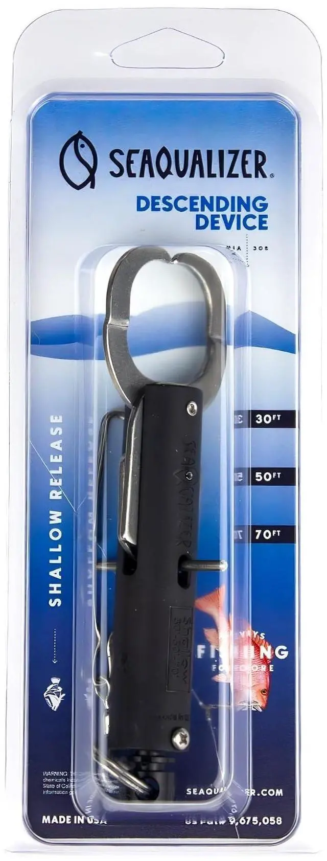 Main image of Fish Descending Device 3 Setting Release Device for Fishing Non-Invasive and Reusable Fish Release Tool NOAA Compliant - Made in USA