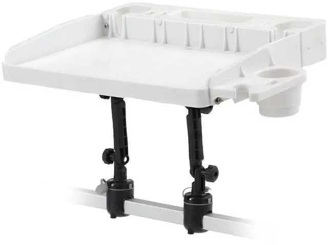 Main image of Bait Board Set with Mounts & Extenders White Cutting Board for Bass, Center Console, Pontoon Boats Great for Fishing, Filleting, Outdoor Cooking (Square Rail Mount Set)