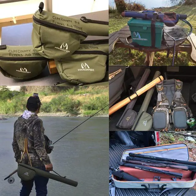 Alt view image 7 of 7 - Maxcatch Fly Fishing Rod Case with Reel Pouch, Complete Protection Bag for 9FT 2/4 Piece Rods (Green, For 7.5' 4sec Fly Rod Length: 25.9'')
