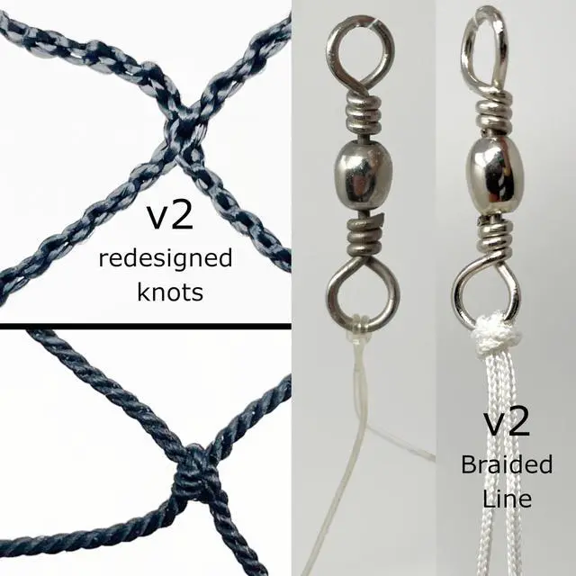 Alt view image 7 of 7 - Foldable Castable Crab Trap - Crab Hawk & Crab Jaw Star Trap with Bait Clip - Portable Fishing Rod Crab Pot for Blue Crabs & Dungeness - Designed in USA